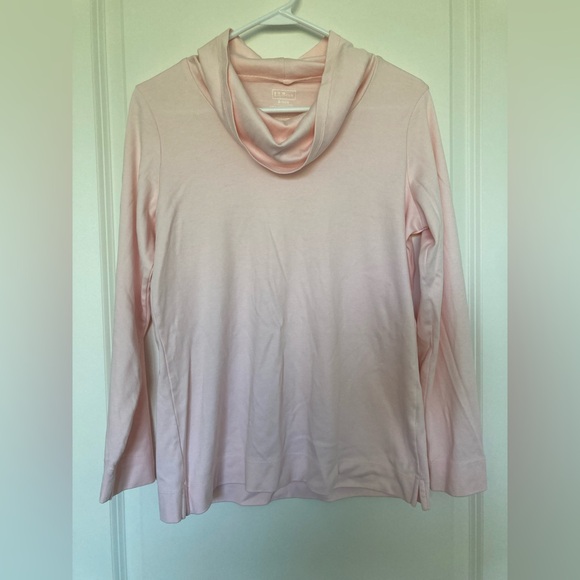 4/$25 LL Bean Pink Cowlneck Longsleeve Shirt Women’s small - Picture 1 of 7